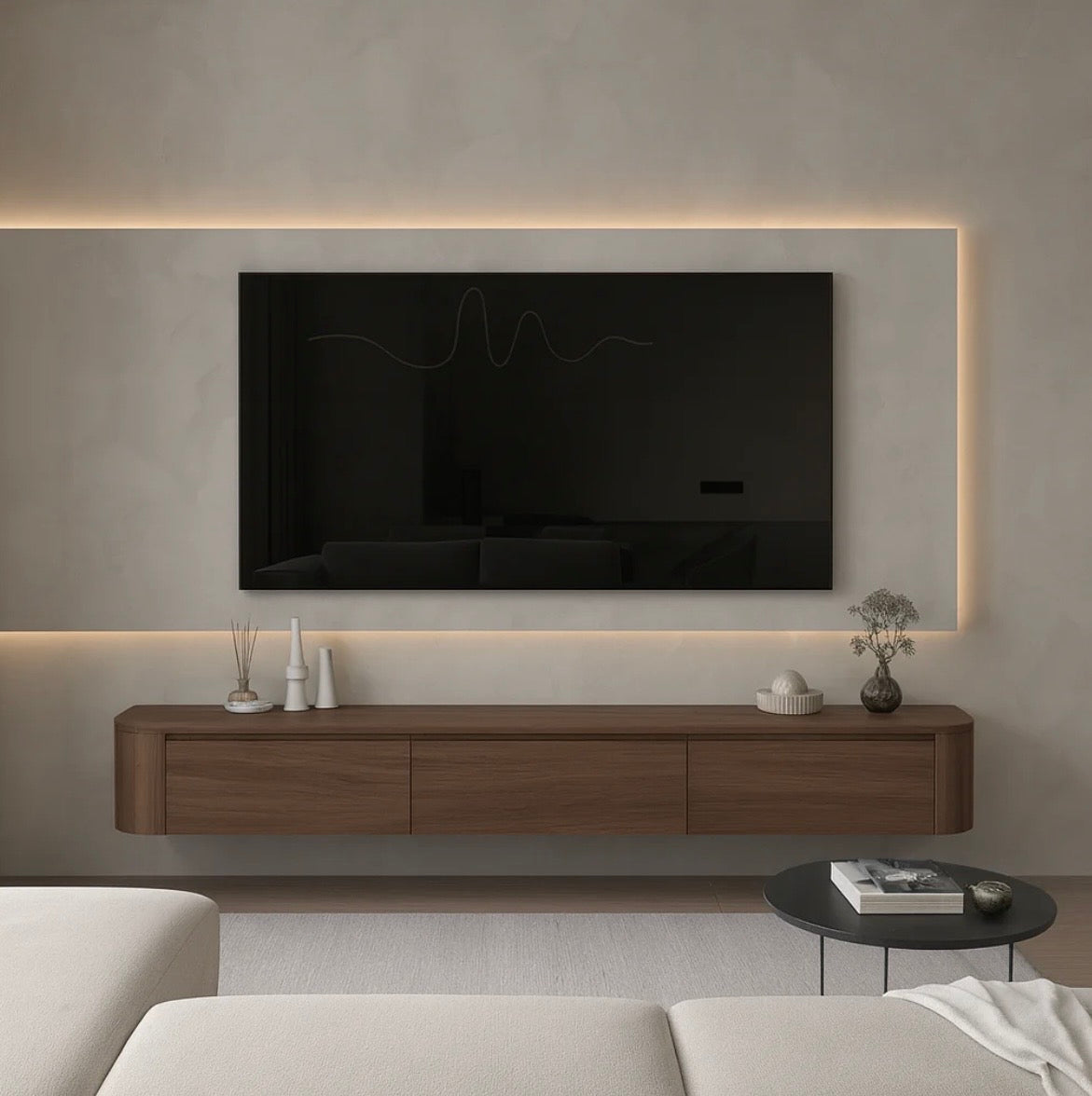 Meuble TV de style Japandi