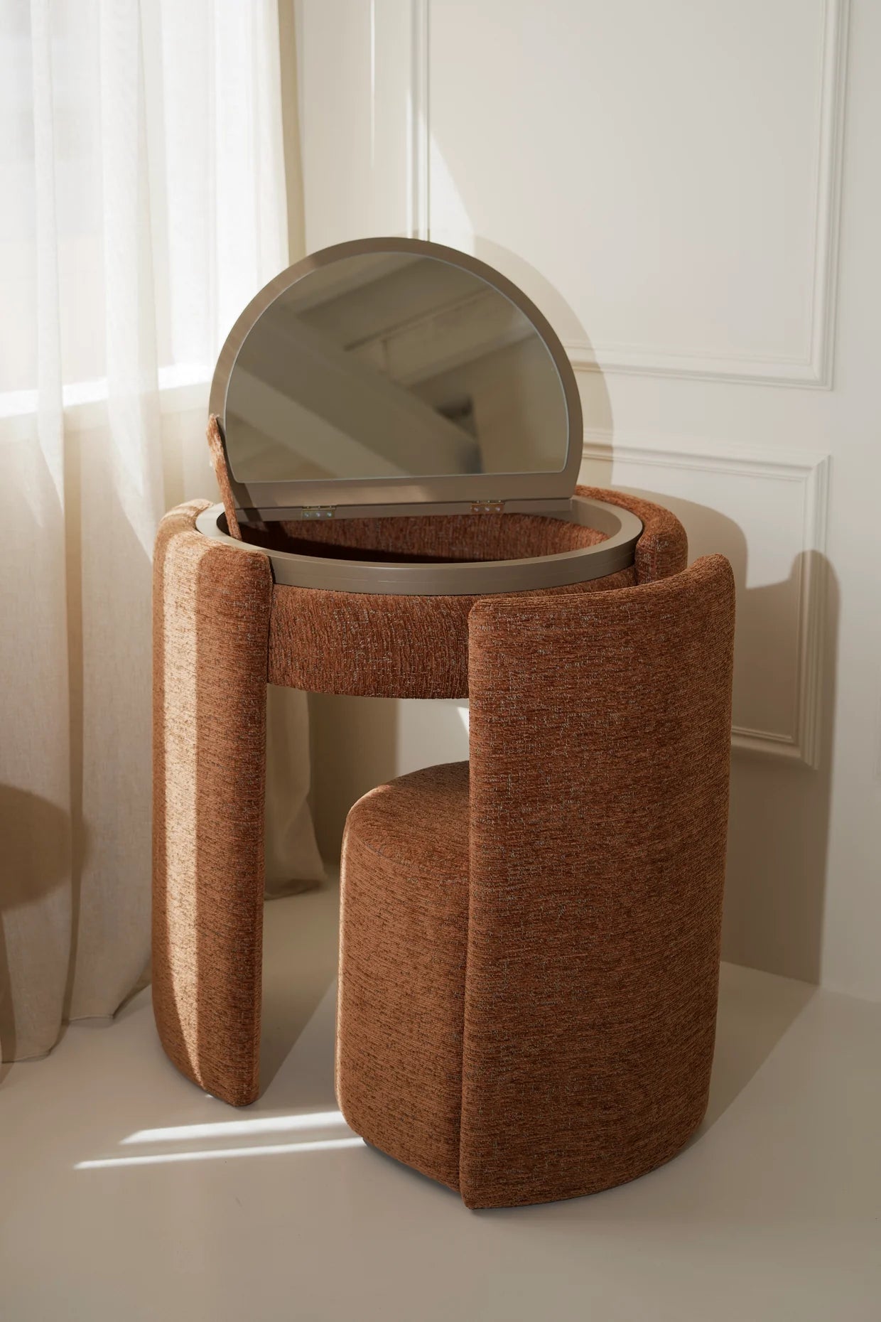 Coiffeuse ronde de luxe | Terre cuite