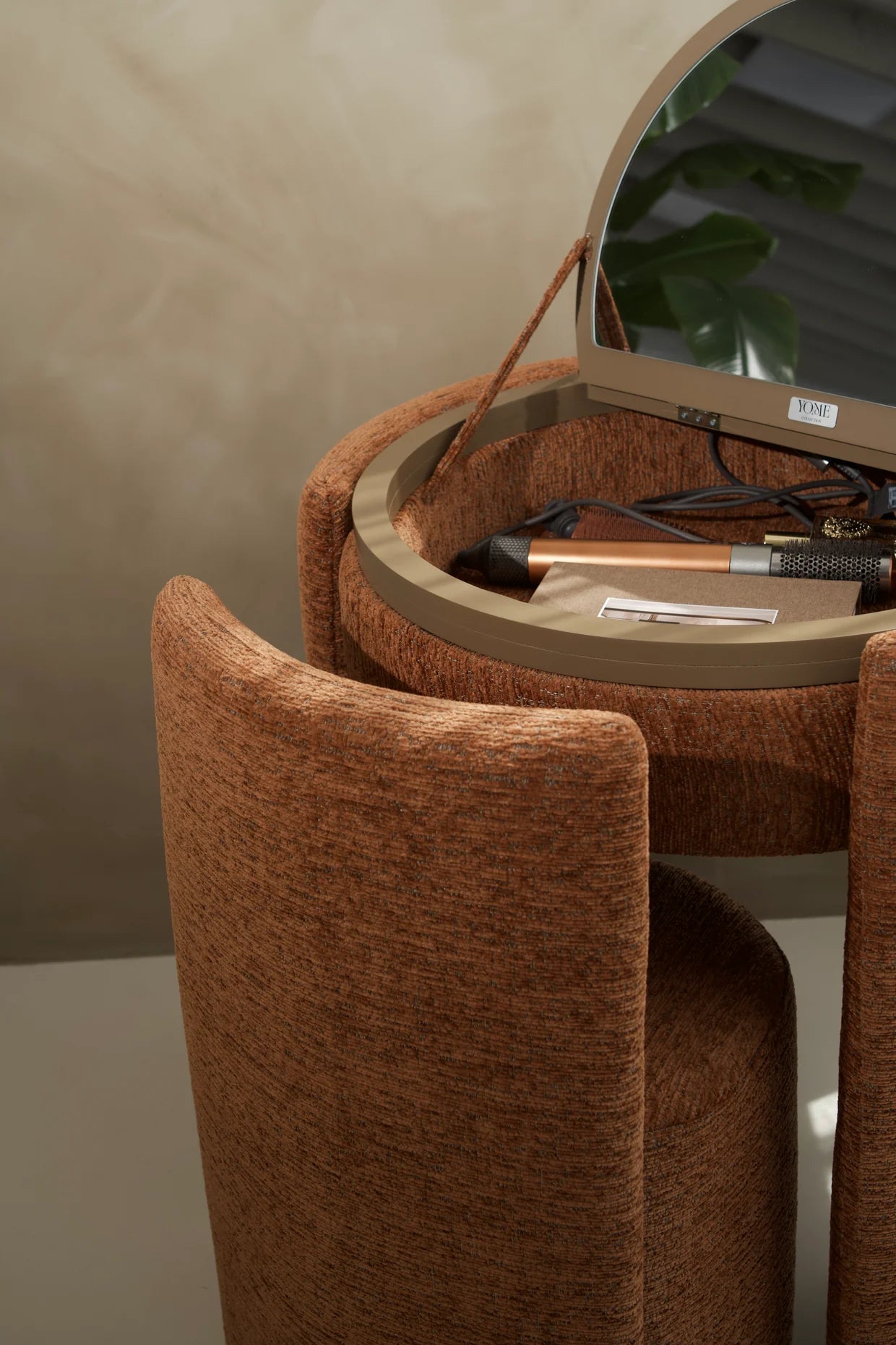 Coiffeuse ronde de luxe | Terre cuite