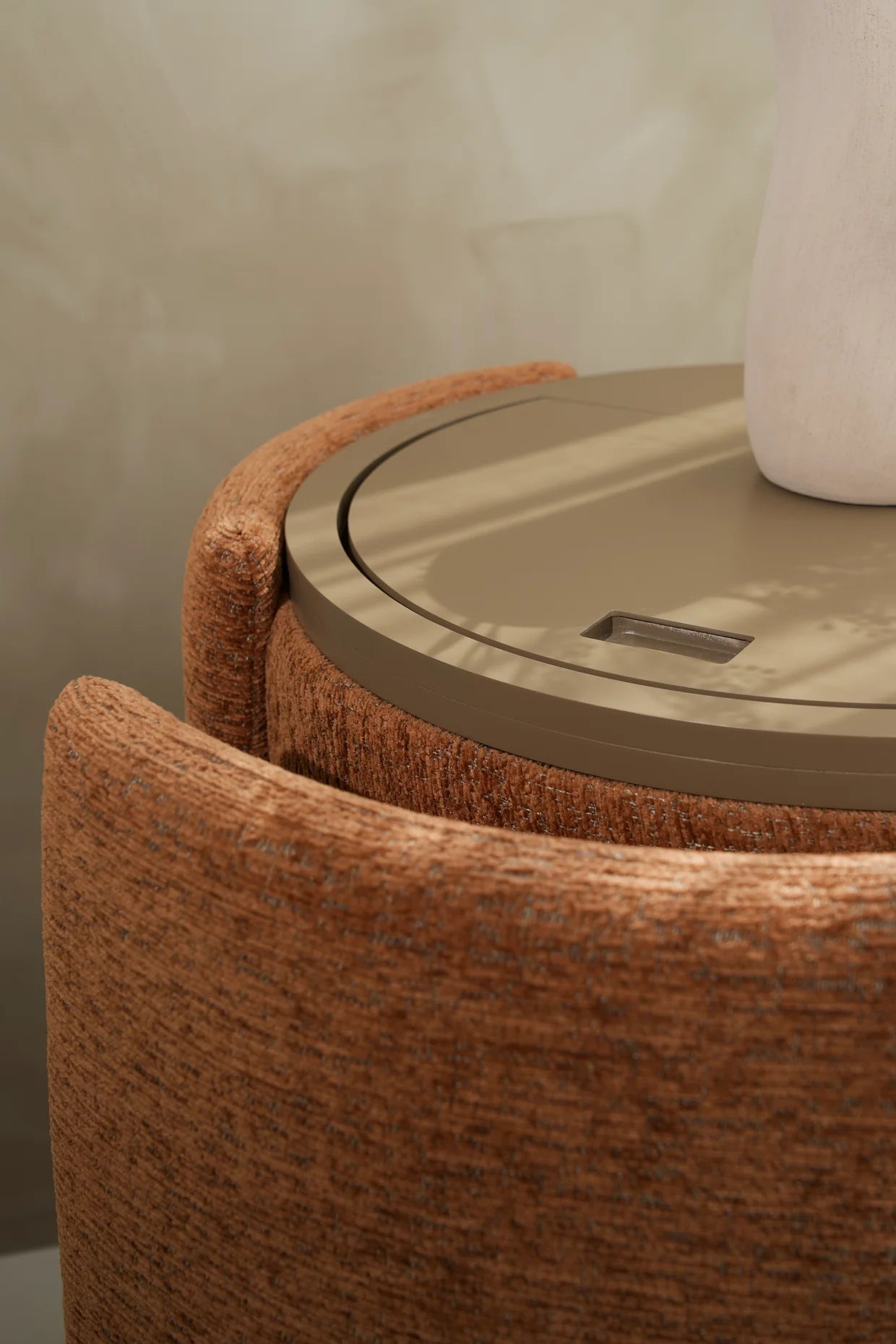 Coiffeuse ronde de luxe | Terre cuite